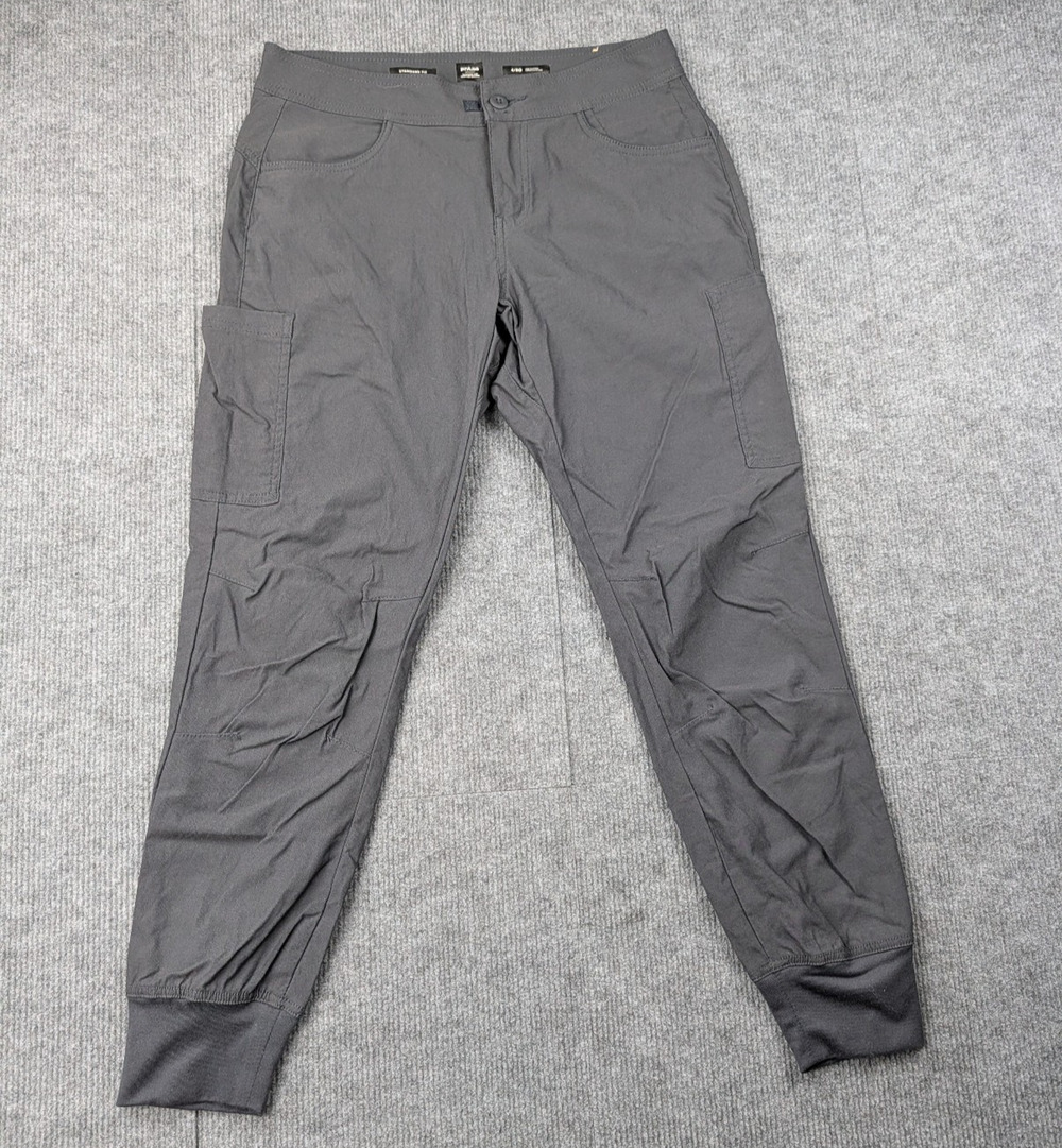 Prana Pants Womens 4 Jogger Outdoor Utility Cargo Gorpcore Comfort Gray Gorpcore